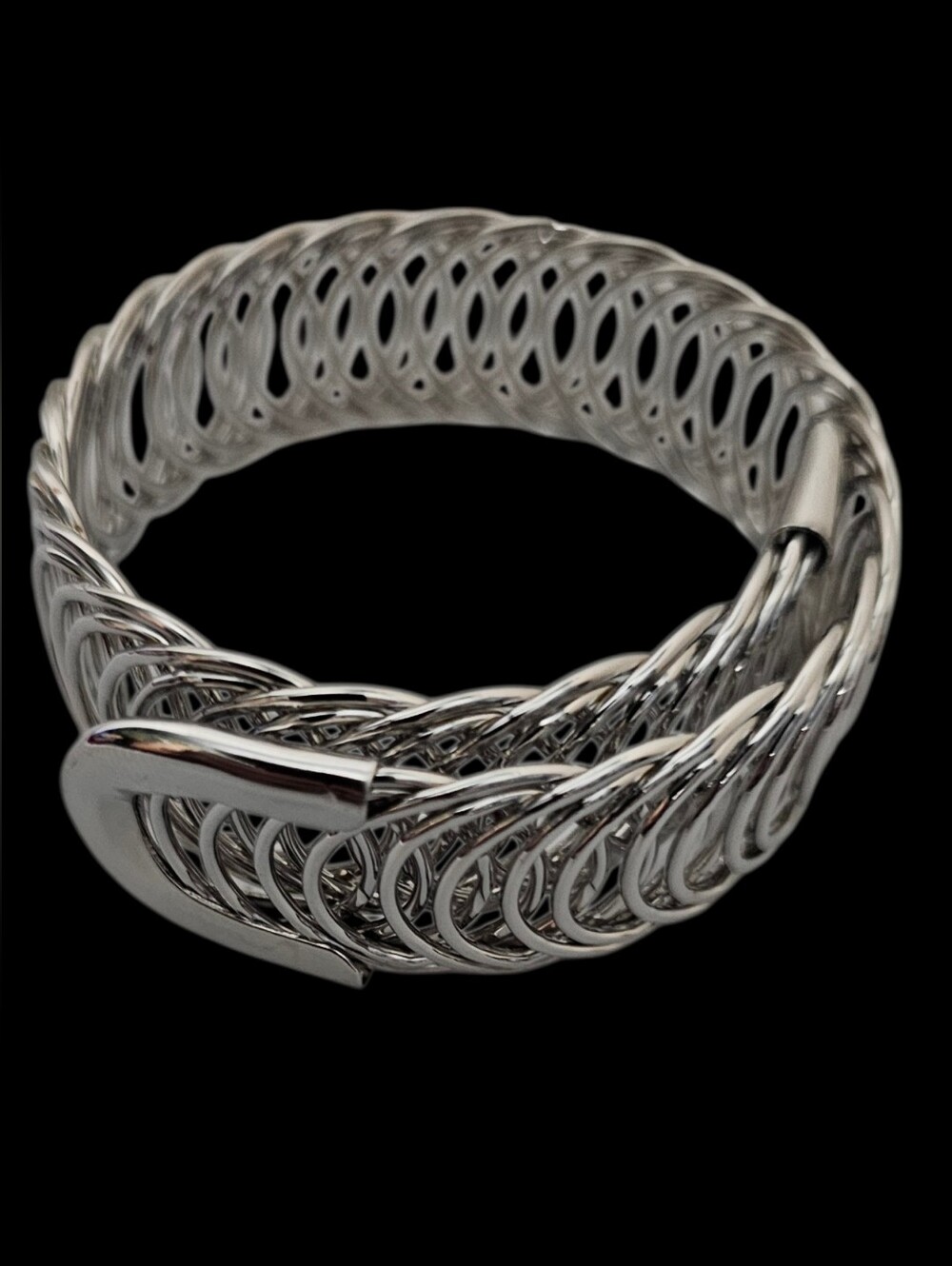 Silver Braided Cuff Adjustable Bracelet - NWOT